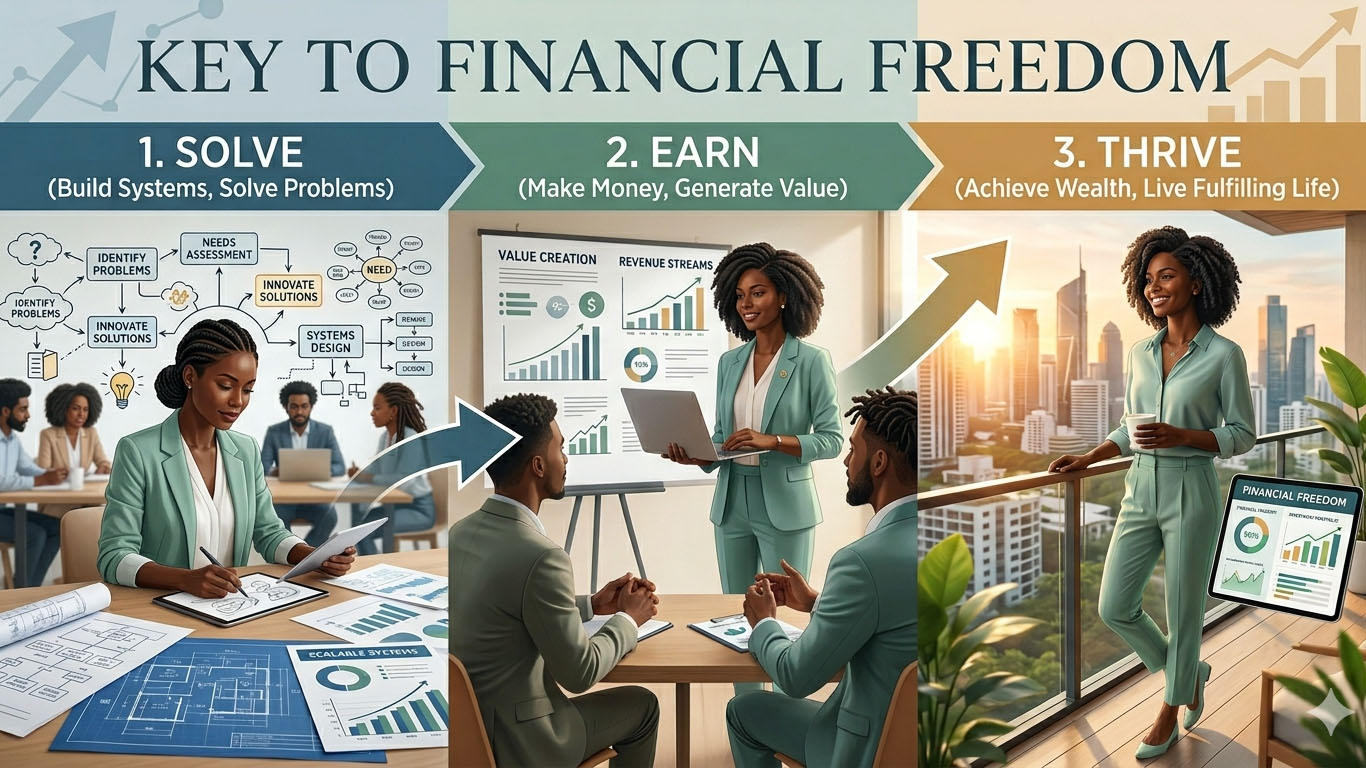 Key to financial freedom: Solve, earn, thrive 